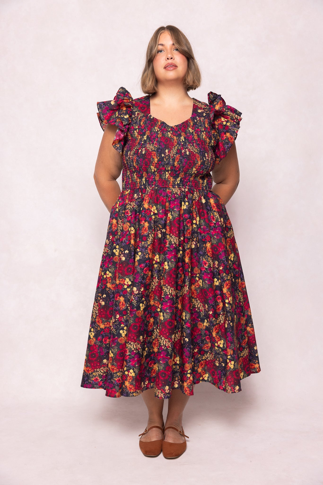 Hattie Dress in Night Garden