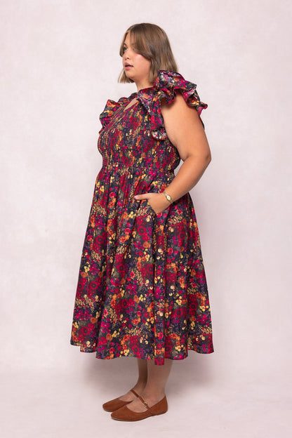 Hattie Dress in Night Garden