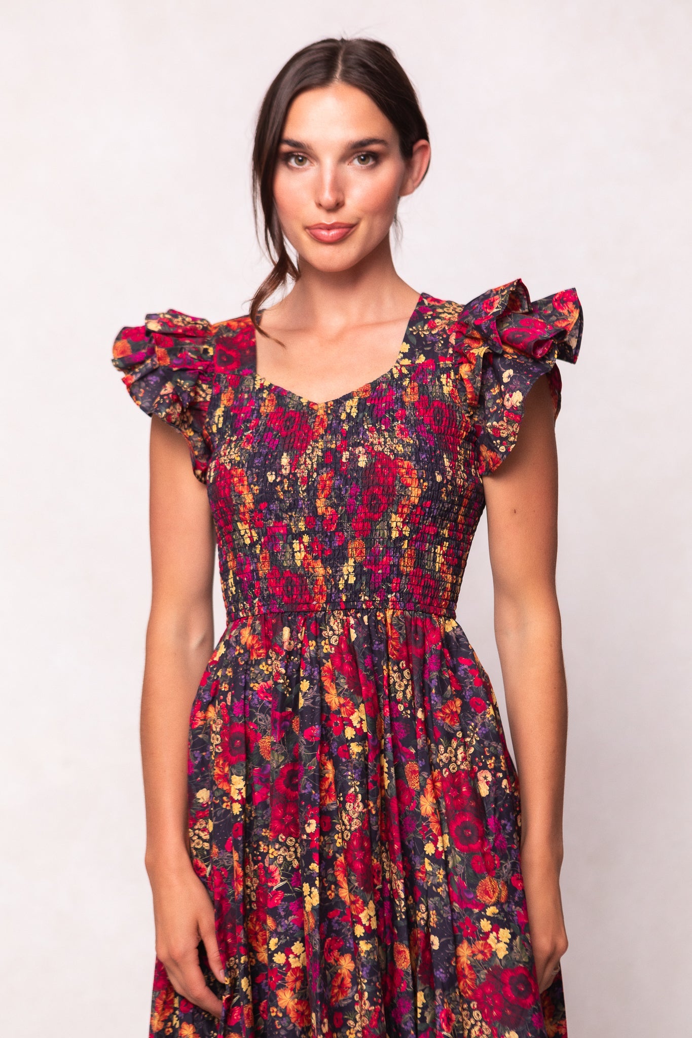 Hattie Dress in Night Garden
