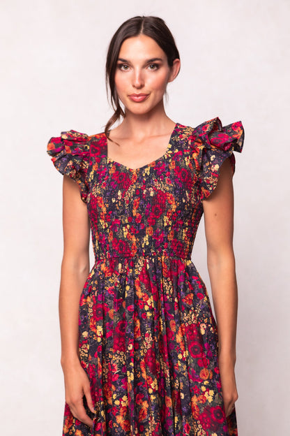 Hattie Dress in Night Garden