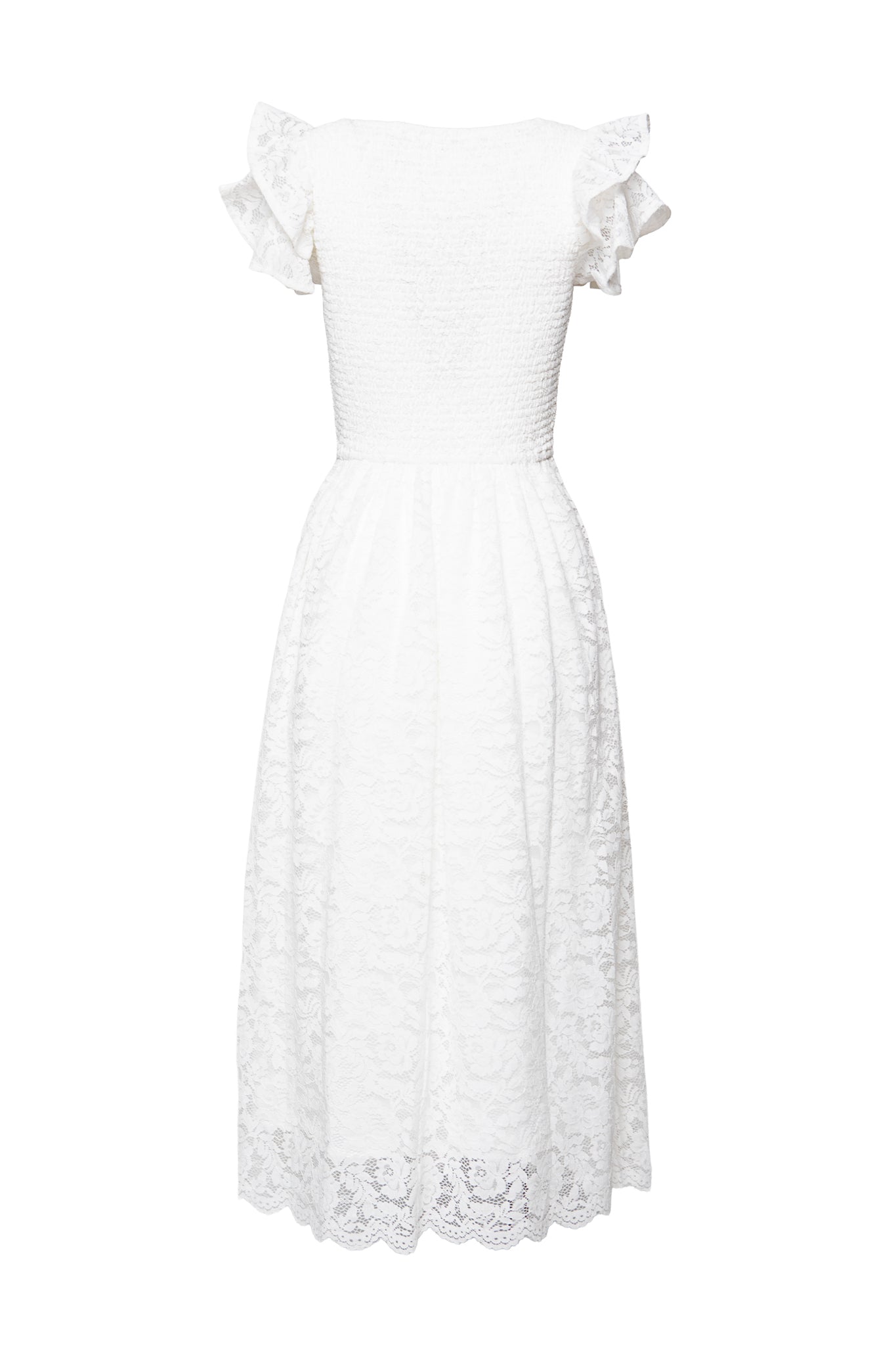 Hattie Dress in White Lace