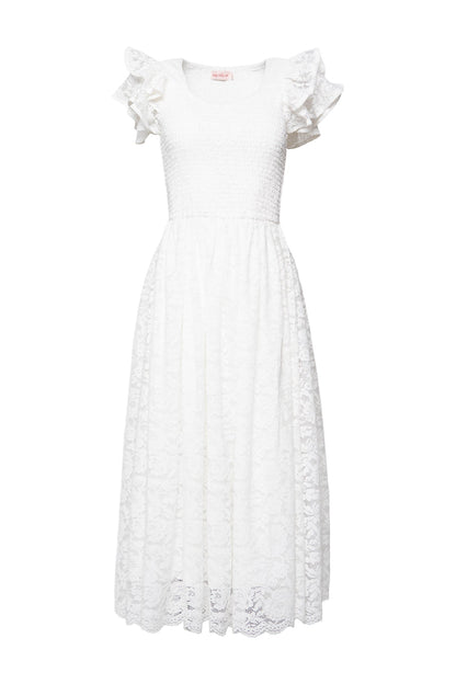Hattie Dress in White Lace