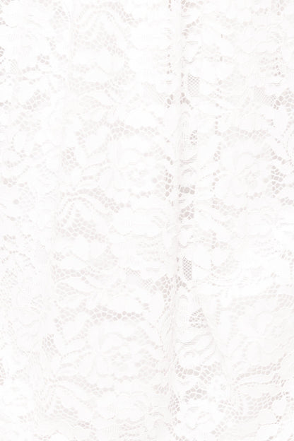 Hattie Dress in White Lace