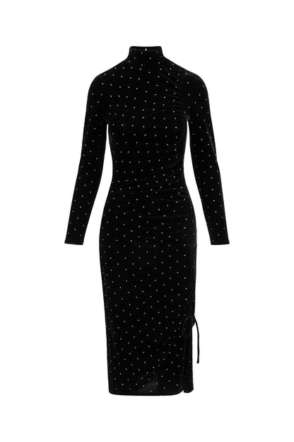 Hunter Dress in Black Velvet - Slightly Imperfect
