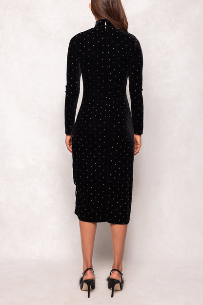 Hunter Dress in Black Velvet - Slightly Imperfect