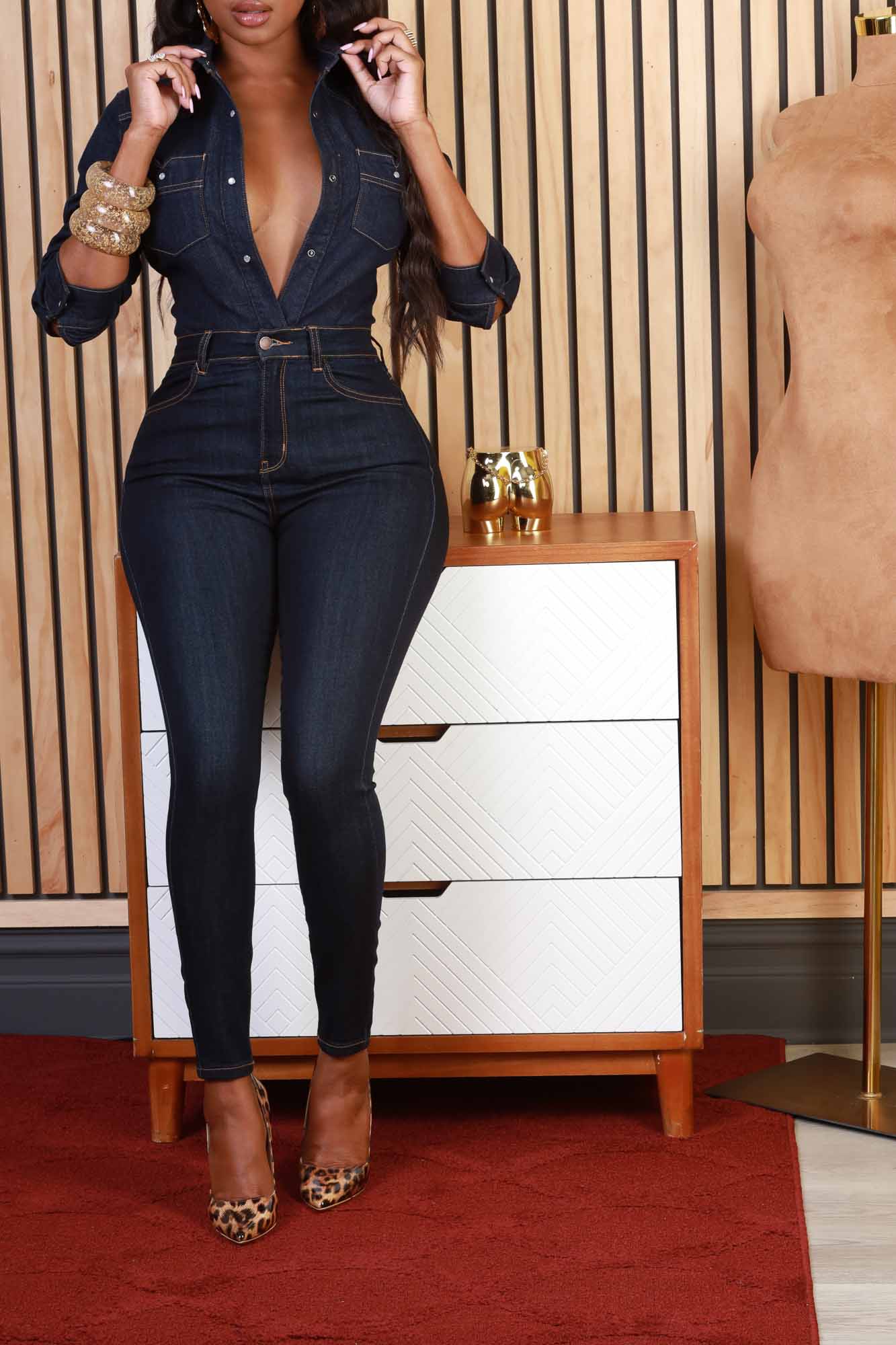 Top Spot High Rise Skinny Jeans - Dark Wash