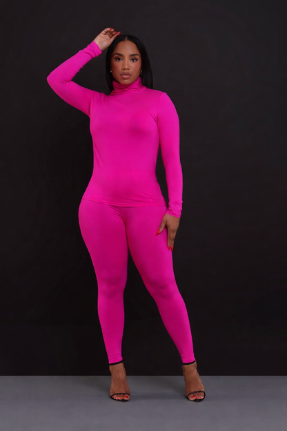 Record Timing Legging Set - Fuchsia