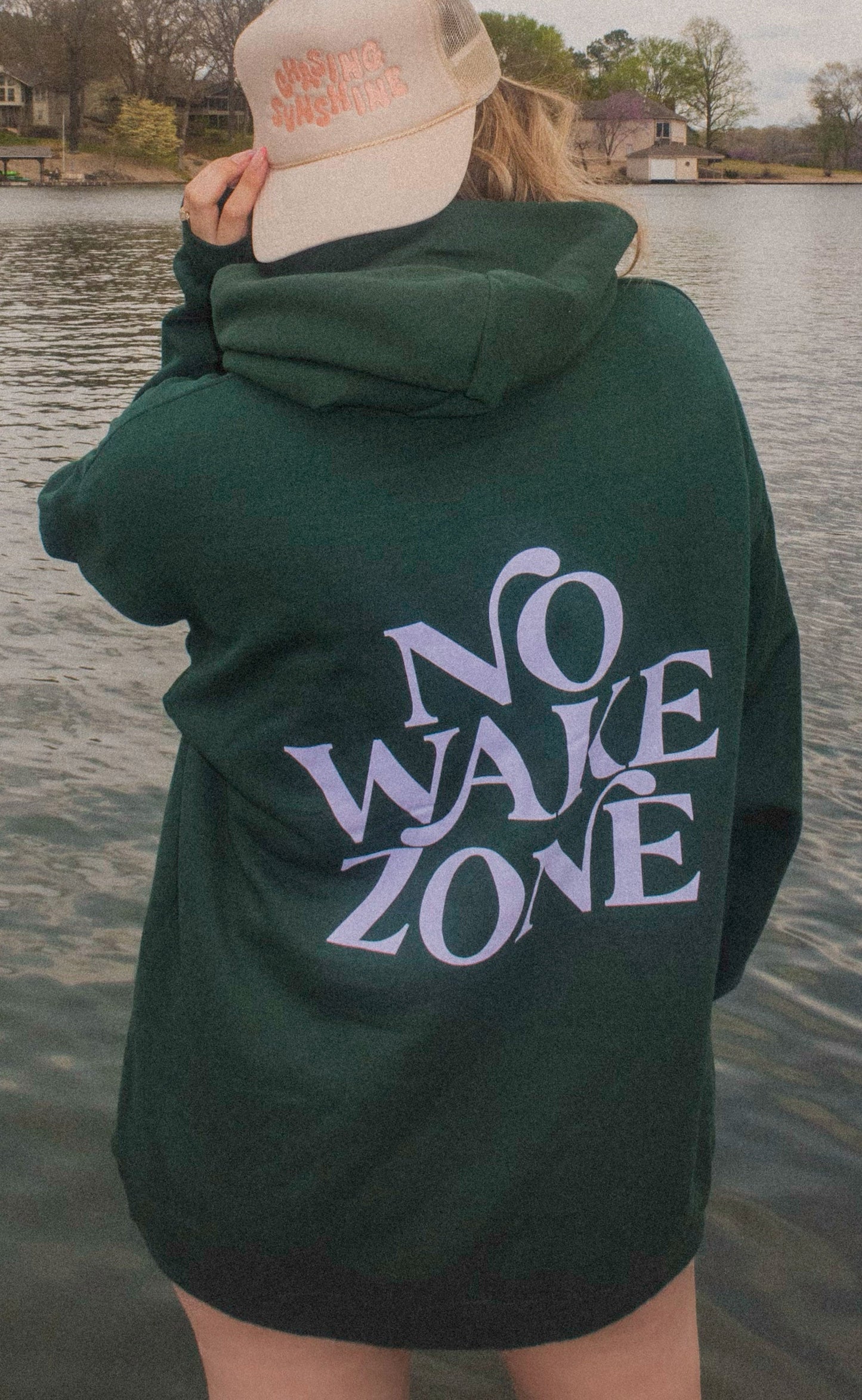 jo johnson: no wake zone hoodie - green