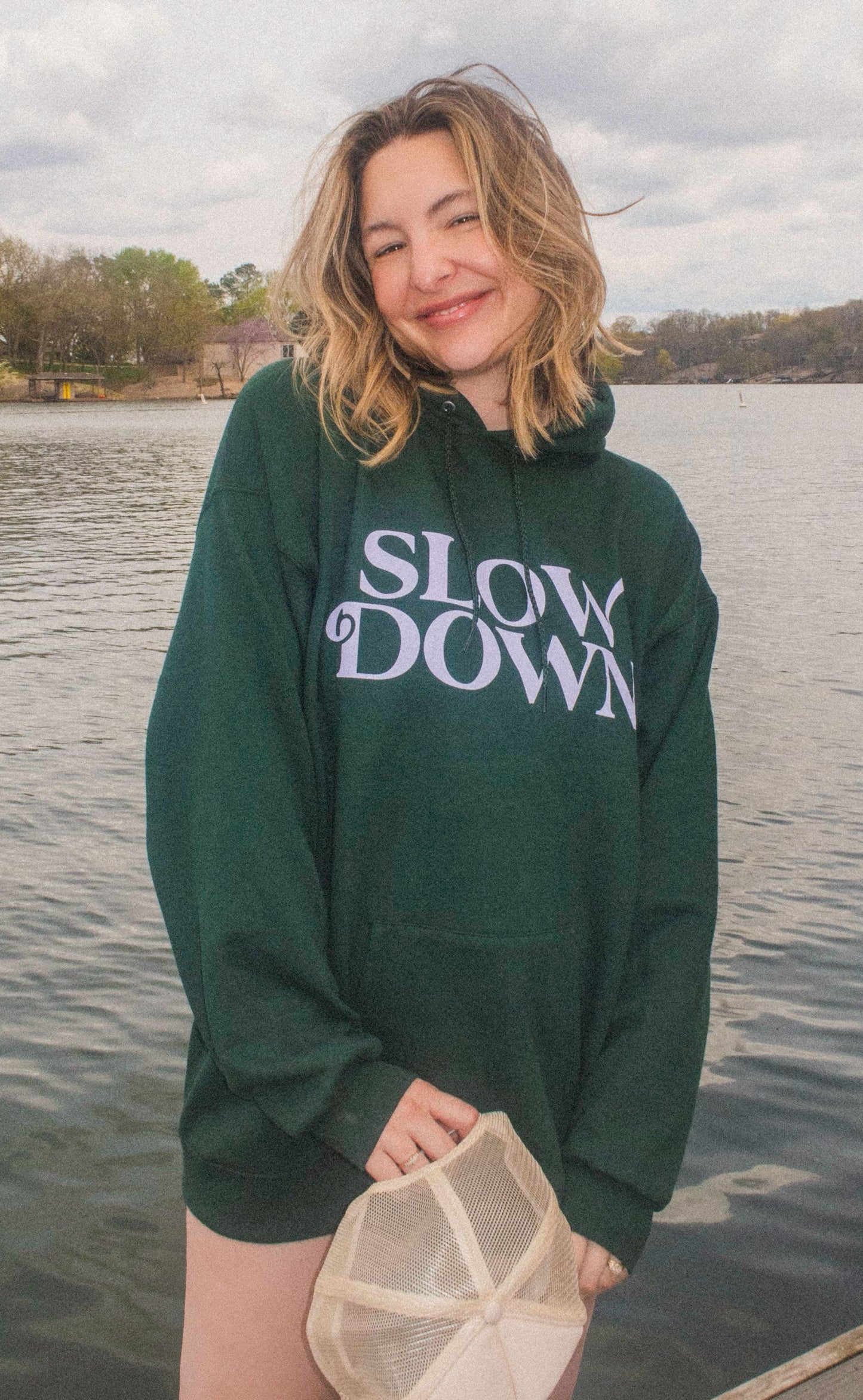 jo johnson: no wake zone hoodie - green
