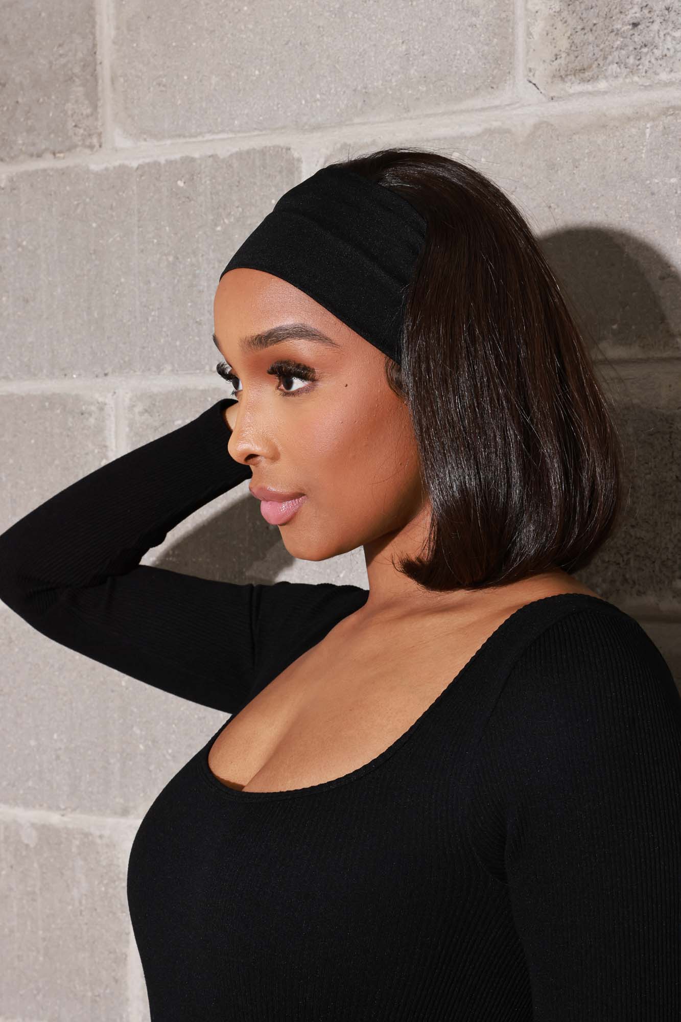 Zero Slip Stretchy Headband - Black