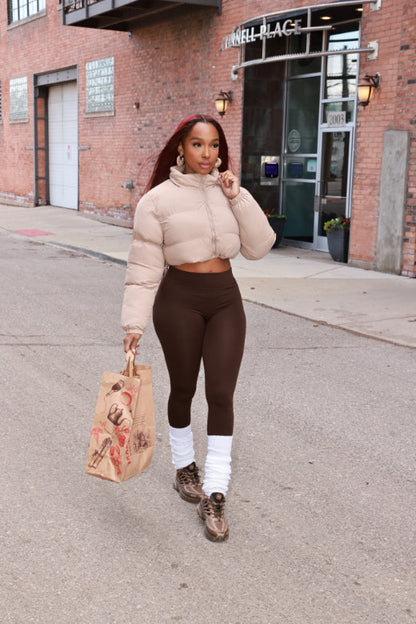 All Hours Fleece Lined Leggings - Coffee