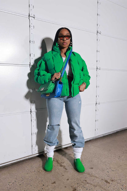 Go Dutch Oversized Puffer Jacket - Green