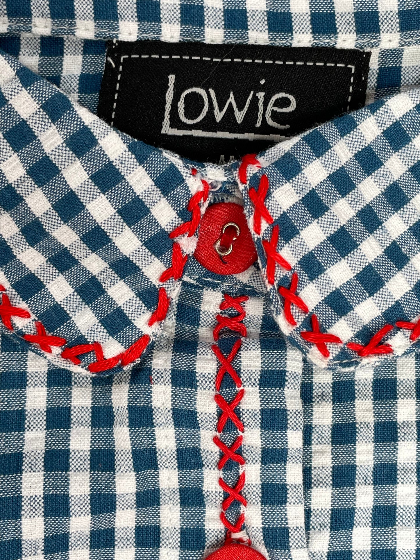 Lowie Gingham Embroidered Blouse