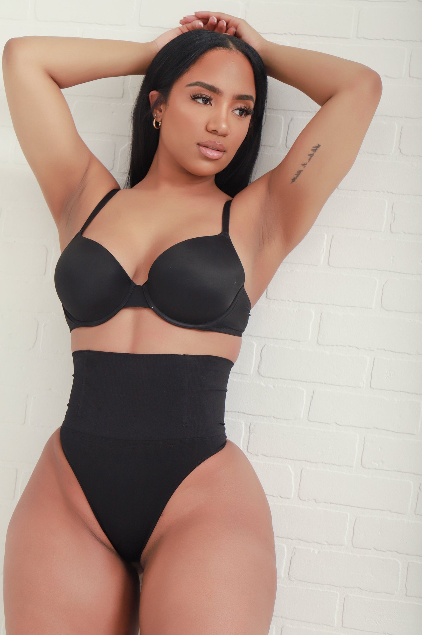 Stomach Control Mid Rise Shaper Panty - Black No.148