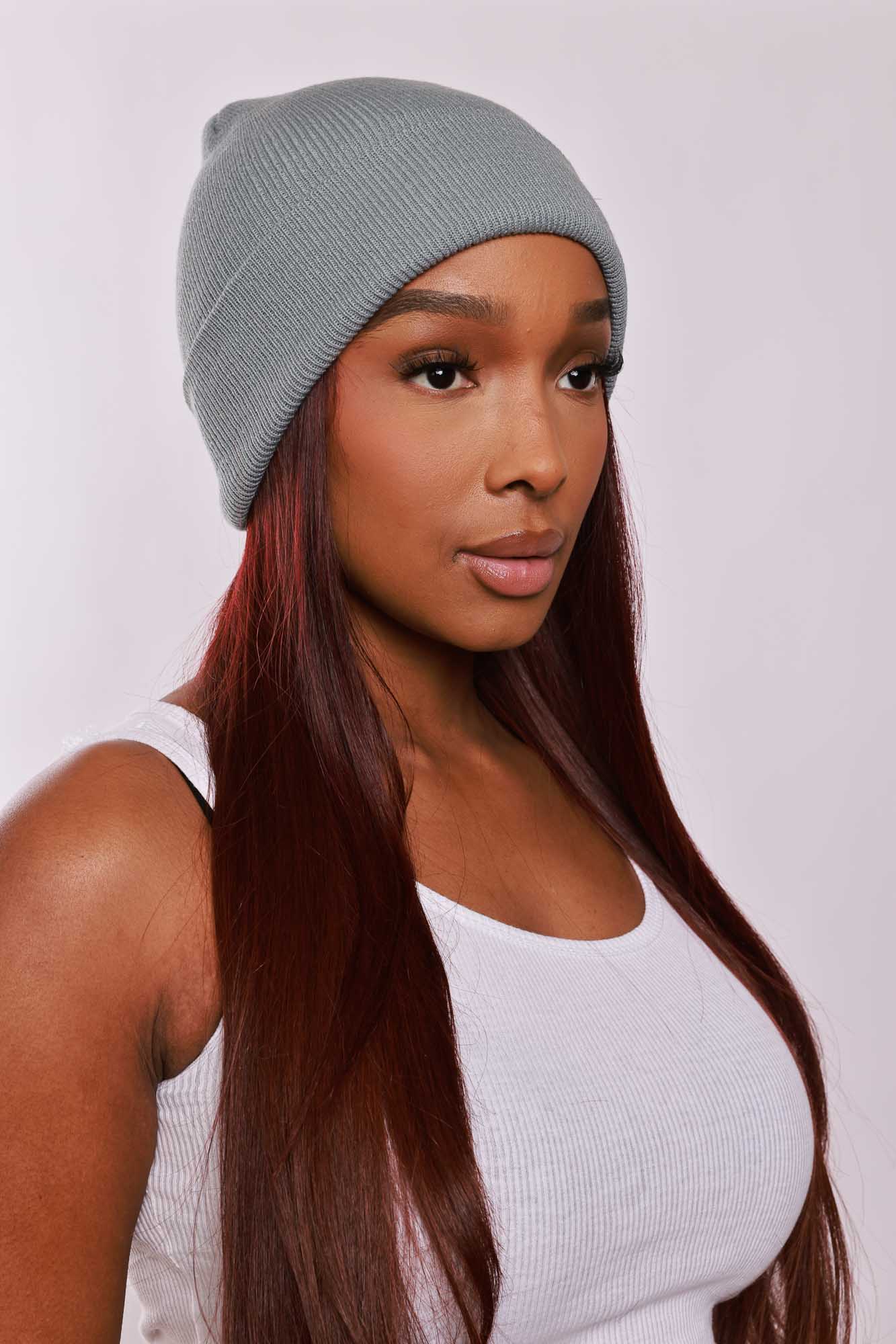 Snuggle Up Classic Fit Knit Beanie - Grey