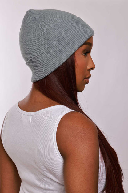 Snuggle Up Classic Fit Knit Beanie - Grey
