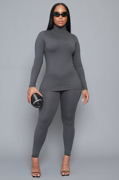 Record Timing Legging Set - Ash Gray