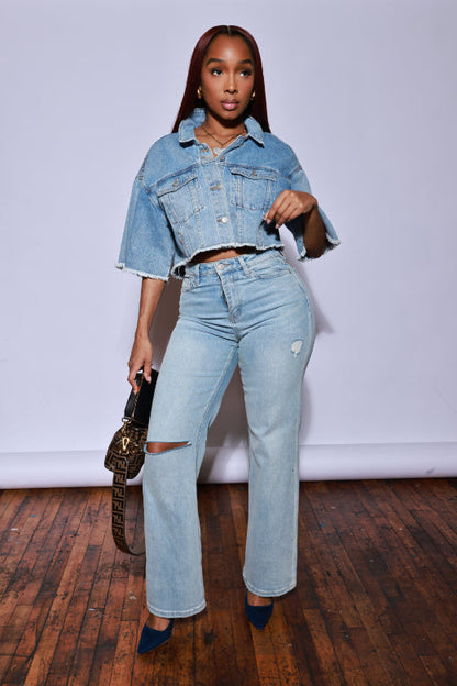 Brunch Date High Rise Denim - Light Wash Flare Jeans