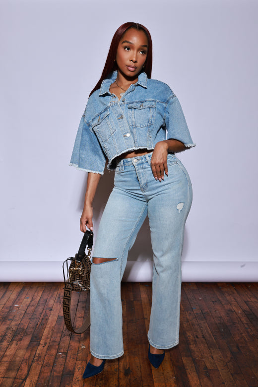 Brunch Date High Rise Denim - Light Wash Flare Jeans