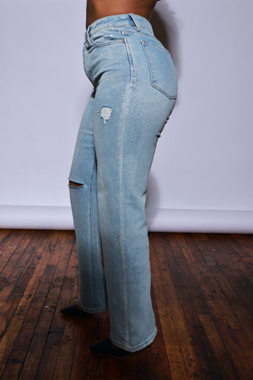 Brunch Date High Rise Denim - Light Wash Flare Jeans
