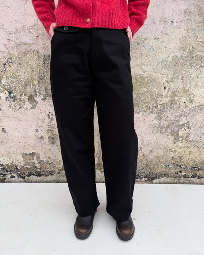 Lowie  Black Panelled Trousers