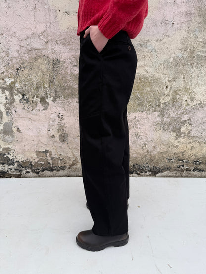 Lowie  Black Panelled Trousers