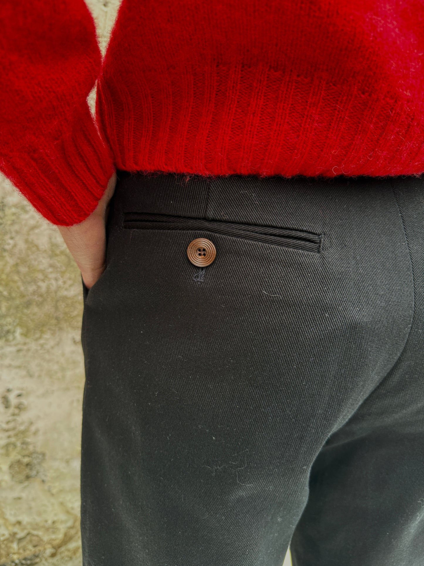 Lowie  Black Panelled Trousers