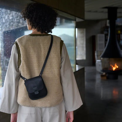 Kate Sheridan Black Half Orbed Tab Bag