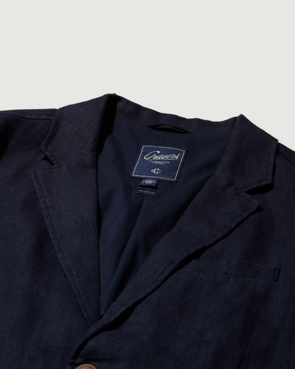 Bal Harbour 2 Button Linen Blazer - Navy