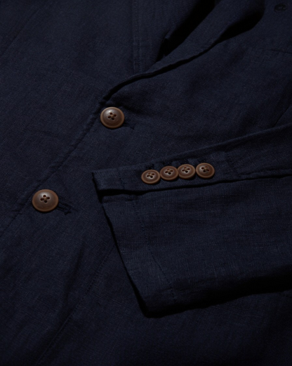 Bal Harbour 2 Button Linen Blazer - Navy