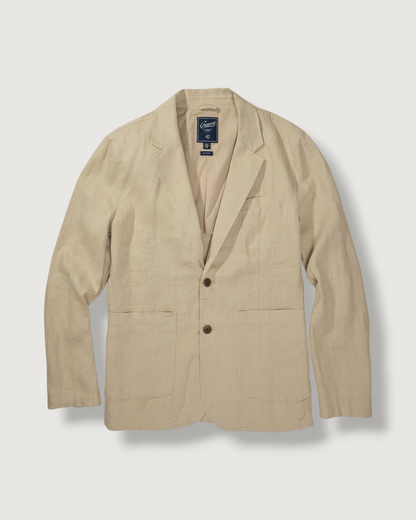 Bal Harbour 2 Button Linen Blazer - Khaki