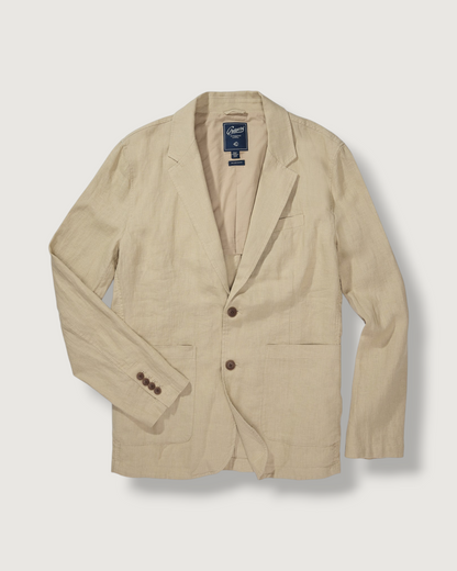 Bal Harbour 2 Button Linen Blazer - Khaki