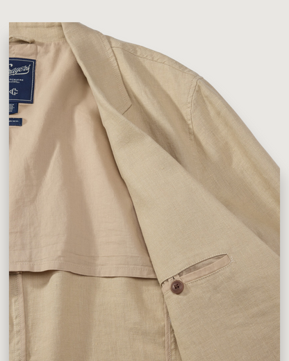 Bal Harbour 2 Button Linen Blazer - Khaki