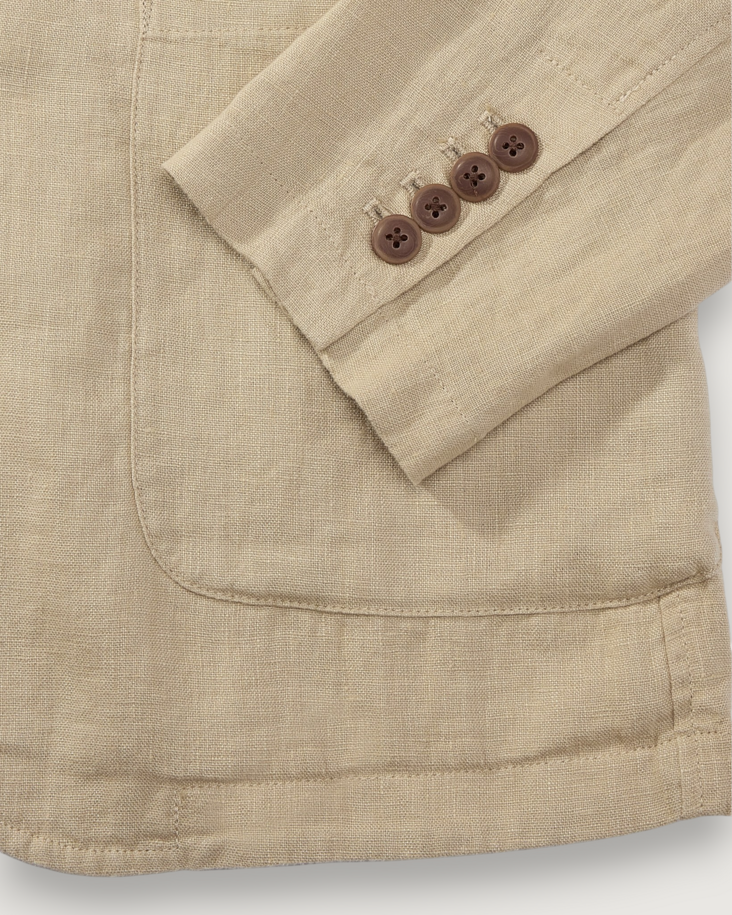 Bal Harbour 2 Button Linen Blazer - Khaki