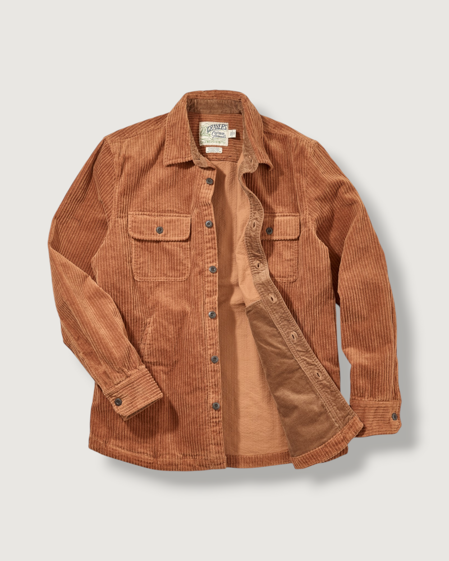 Catalina Rope Cord Shirt Jacket - Cognac