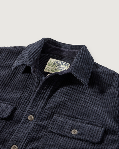 Catalina Rope Cord Shirt Jacket - Navy