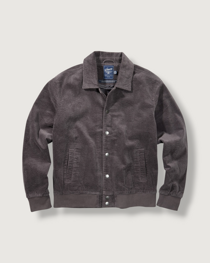 Fieldston Corduroy Varsity Bomber - Dark Gray