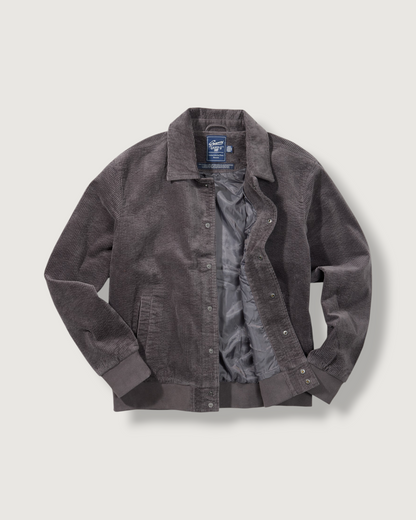 Fieldston Corduroy Varsity Bomber - Dark Gray
