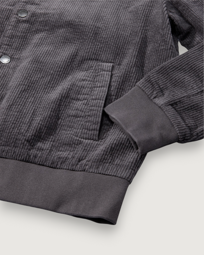 Fieldston Corduroy Varsity Bomber - Dark Gray