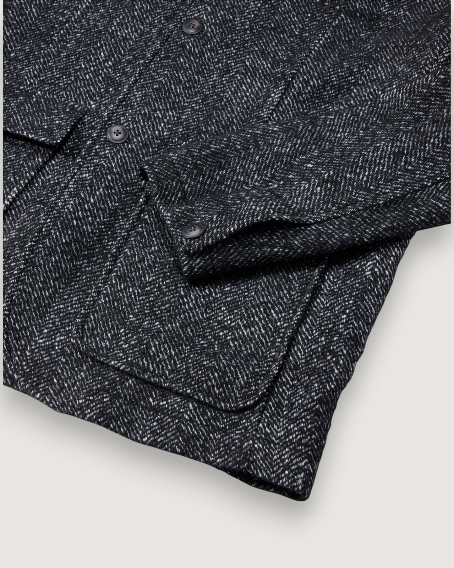 Bogie Wool Herringbone Car Coat - Charcoal
