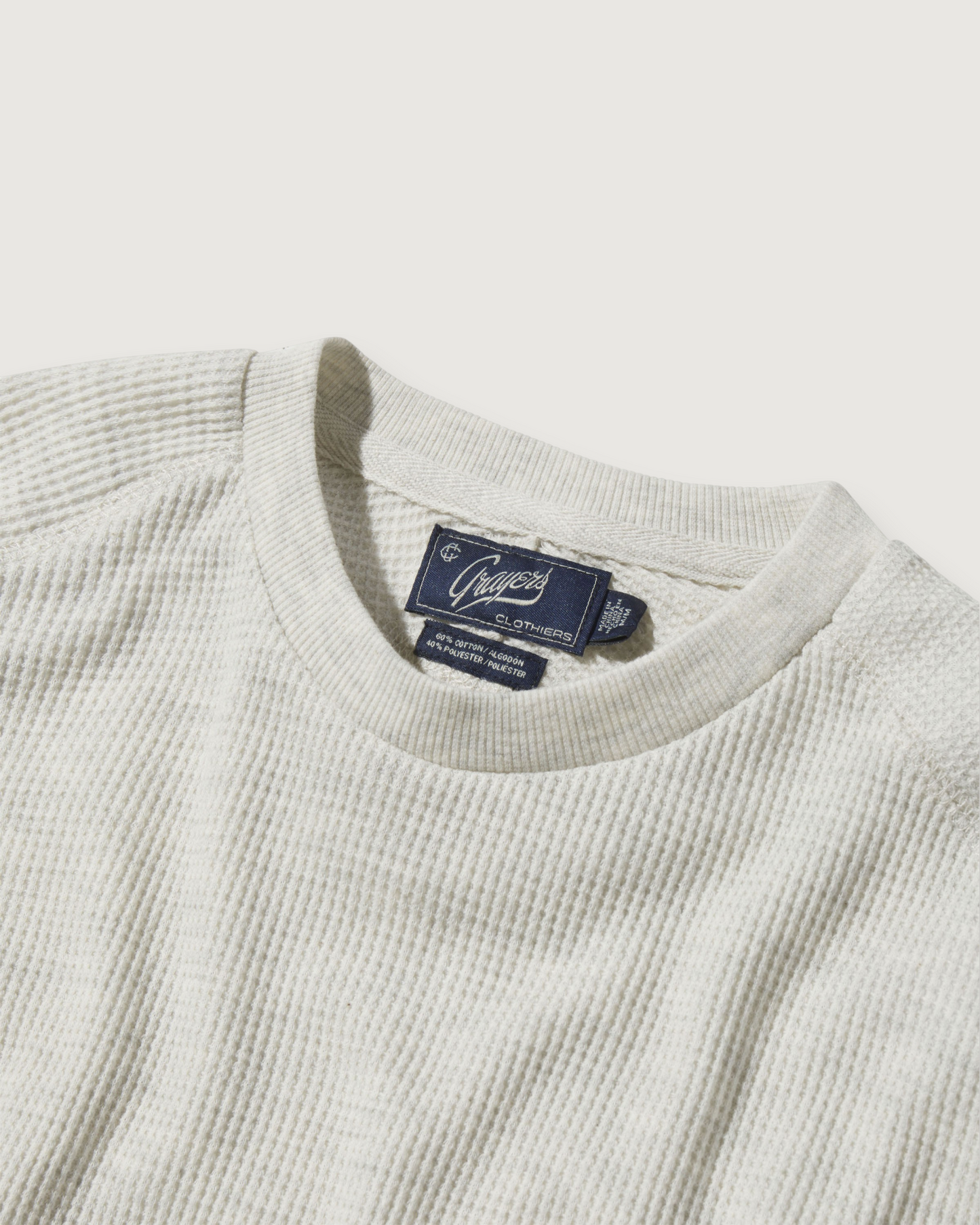 New Spencer Waffle Crew - Oatmeal Heather