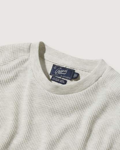 New Spencer Waffle Crew - Oatmeal Heather