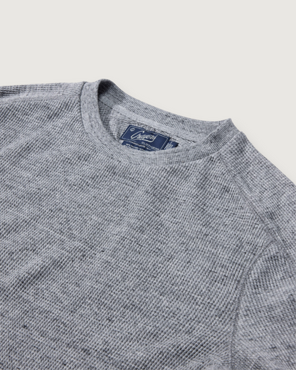 New Spencer Waffle Crew - Gray Marl