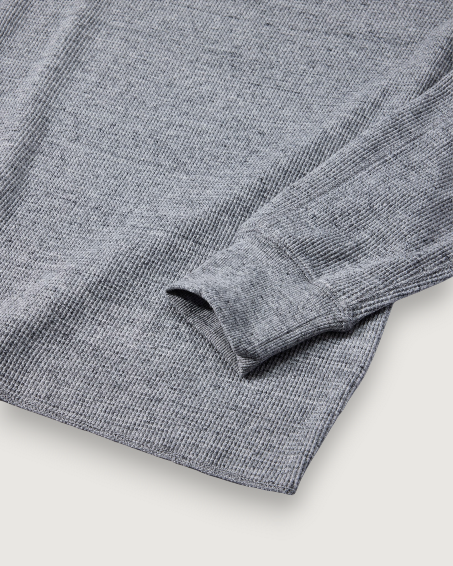 New Spencer Waffle Crew - Gray Marl