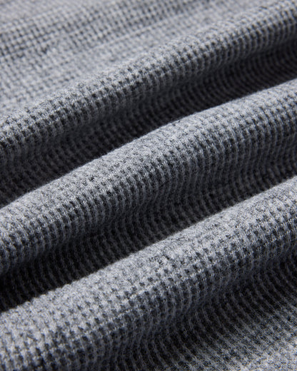 New Spencer Waffle Crew - Gray Marl