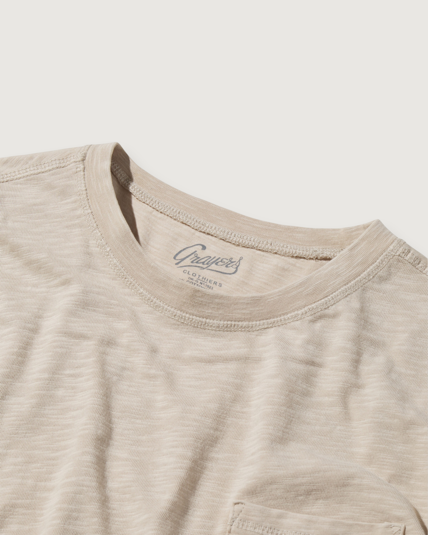 Hewitt Garment Dyed Pocket Tee - Ecru