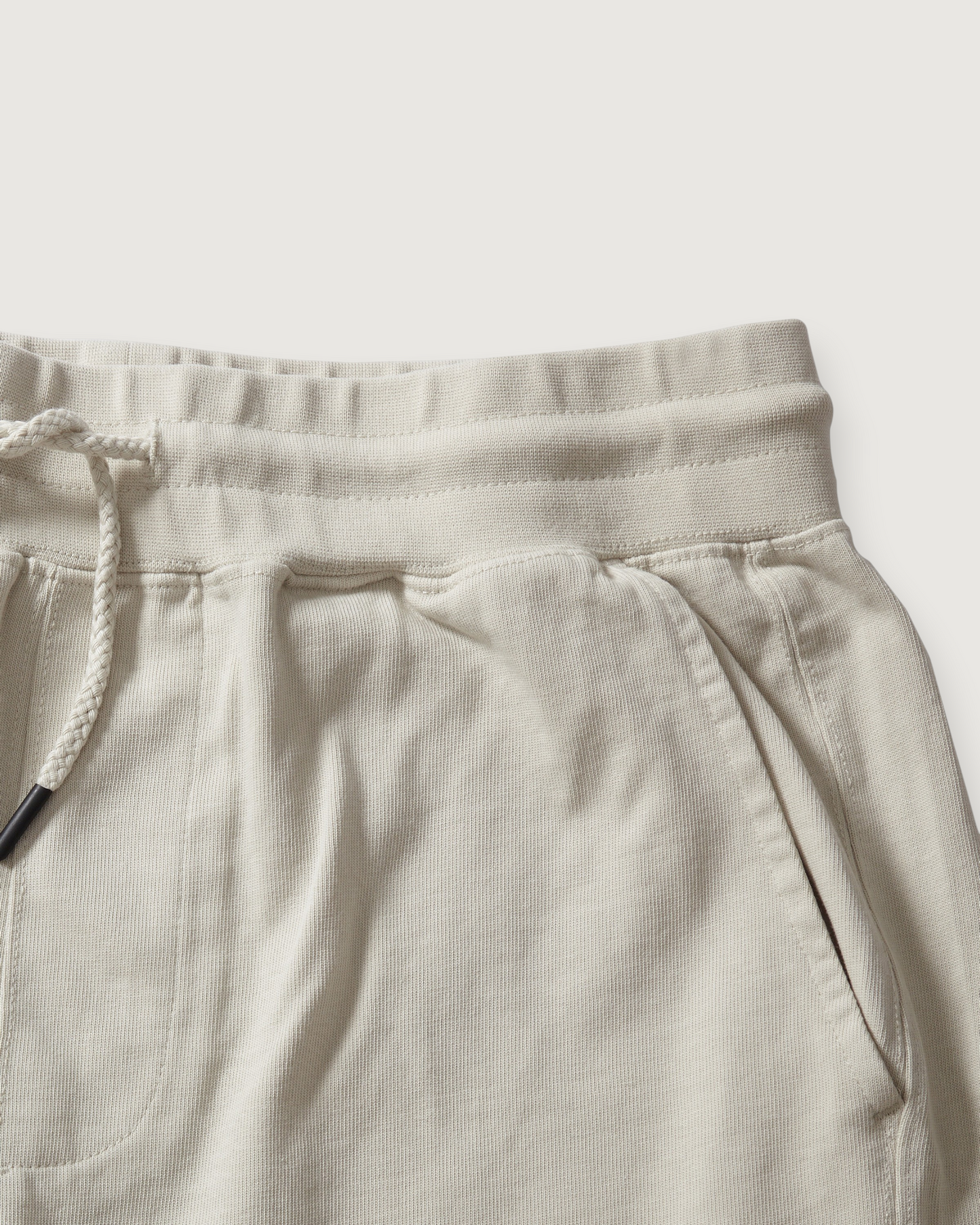 Elevated Jersey Draw Cord Shorts 8" - Light Pebble