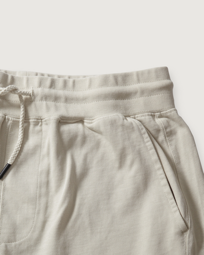 Elevated Jersey Draw Cord Shorts 8" - Light Pebble