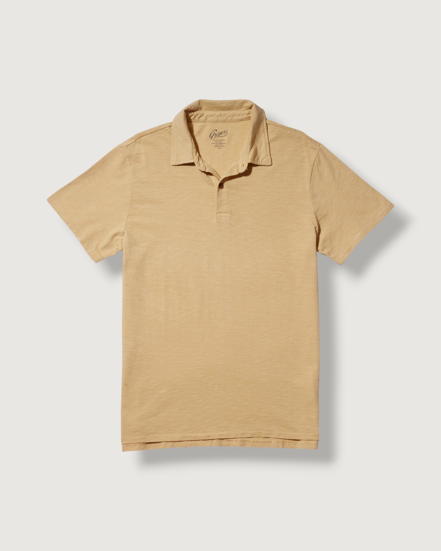 Sunwashed 2 Button Polo - Pineapple Slice