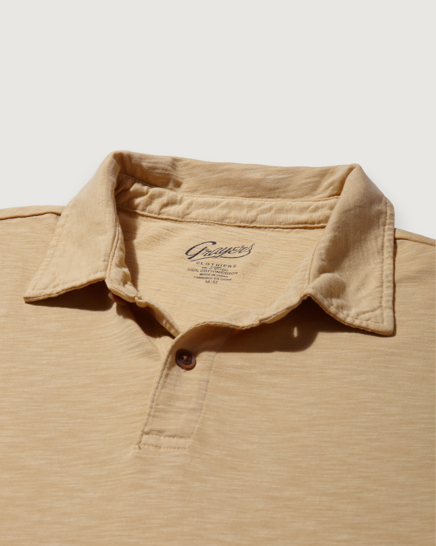 Sunwashed 2 Button Polo - Pineapple Slice